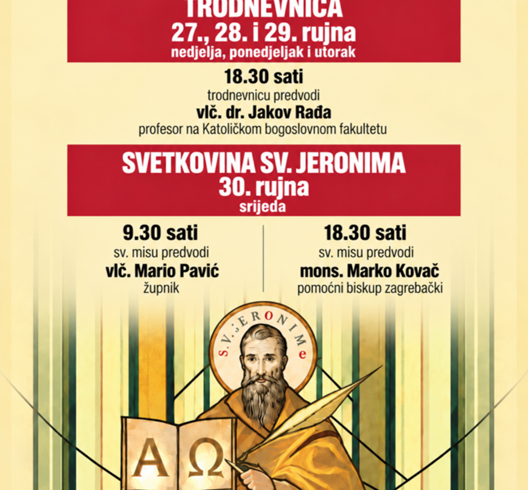 Trodnevnica uoči svetkovine sv. Jeronima u Maksimiru
